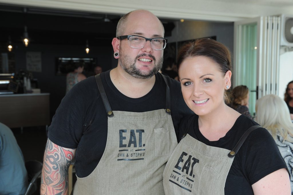 Dan and Steph Mulheron from Eat at Dan & Steph's on the Esplanade at Torquay. Dan and Steph Mulheron from Eat at Dan & Steph's on the Esplanade at Torquay.