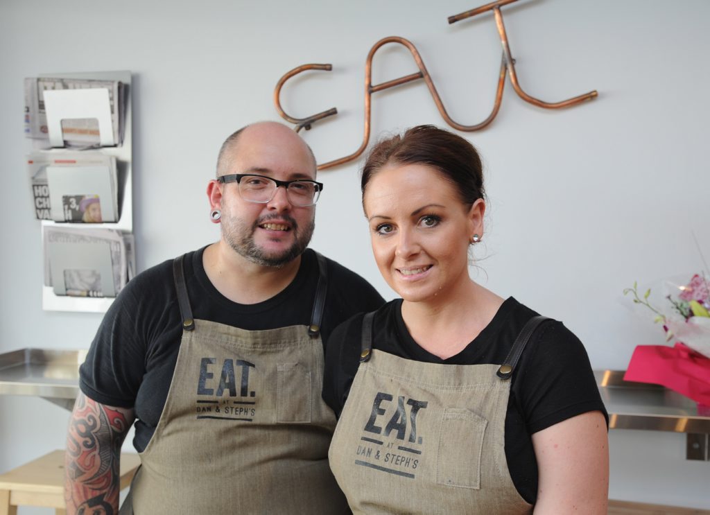 Dan and Steph Mulheron from Eat at Dan & Steph's on the Esplanade at Torquay. Dan and Steph Mulheron from Eat at Dan & Steph's on the Esplanade at Torquay.