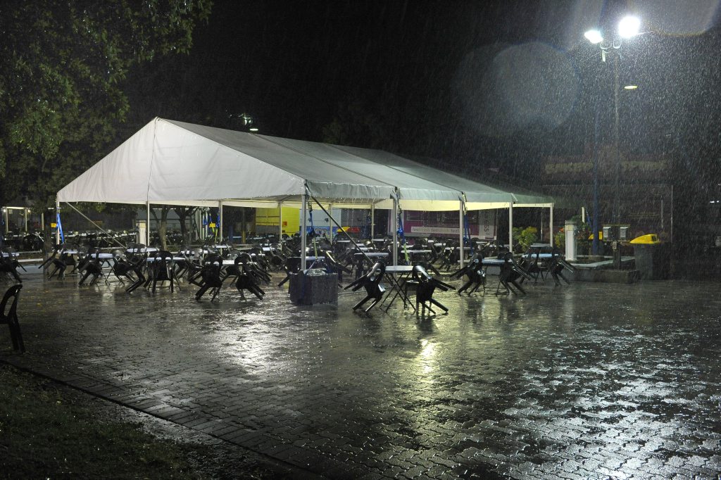 Gladstone Harbour Festival could not go ahead on Sunday because of the rain. Gladstone Harbour Festival could not go ahead on Sunday because of the rain.