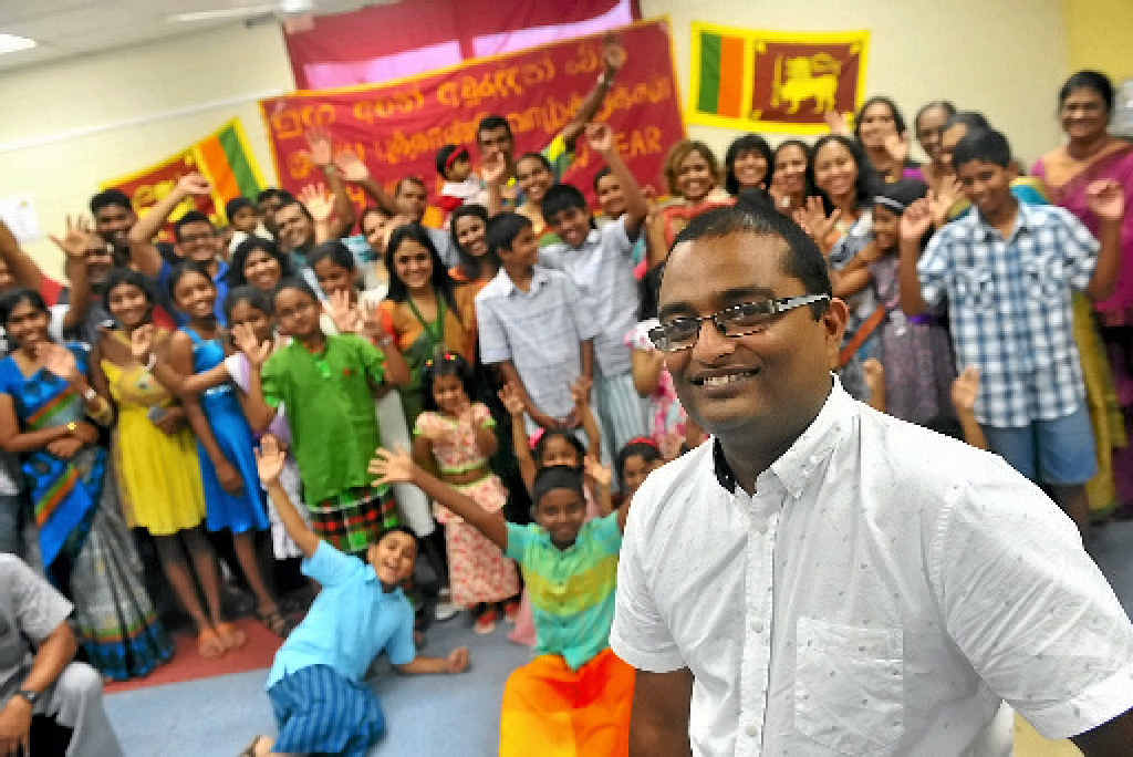 Organiser Aruna Jayasuriya (front) with other community members celebrating the Sri Lankan New Year at the Gladstone Community Hub. Organiser Aruna Jayasuriya (front) with other community members celebrating the Sri Lankan New Year at the Gladstone Community Hub.