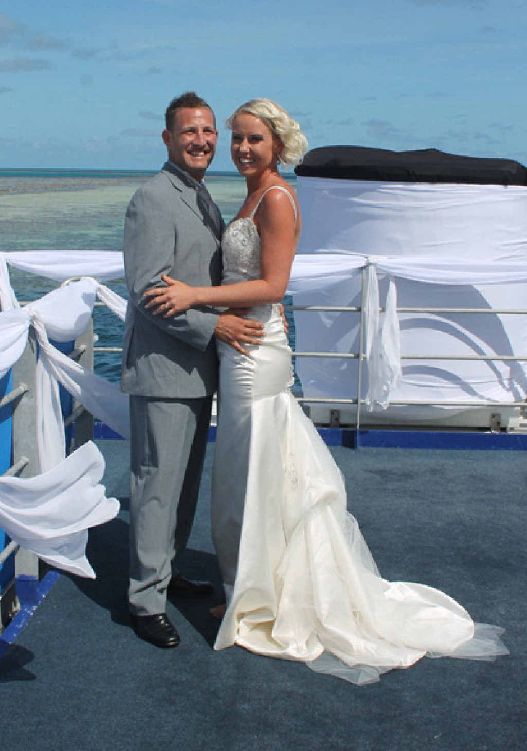 PERFECT DAY: Samara Whalley and Adam Lownds enjoyed a mock wedding at Reefworld last week. PERFECT DAY: Samara Whalley and Adam Lownds enjoyed a mock wedding at Reefworld last week.