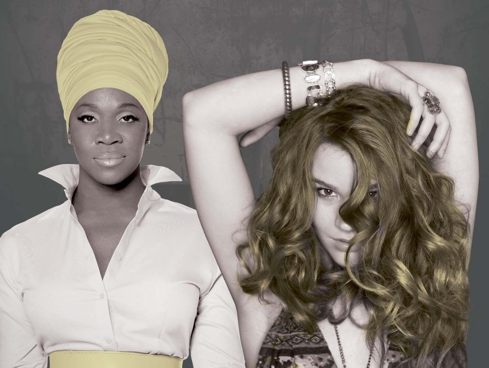 Singers India Arie, left, and Joss Stone. 