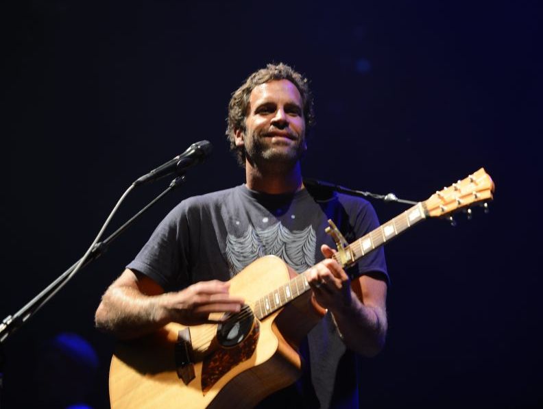 Jack Johnson performs at the Mojo stage on Good Friday at the Byron Bay Bluesfest.
