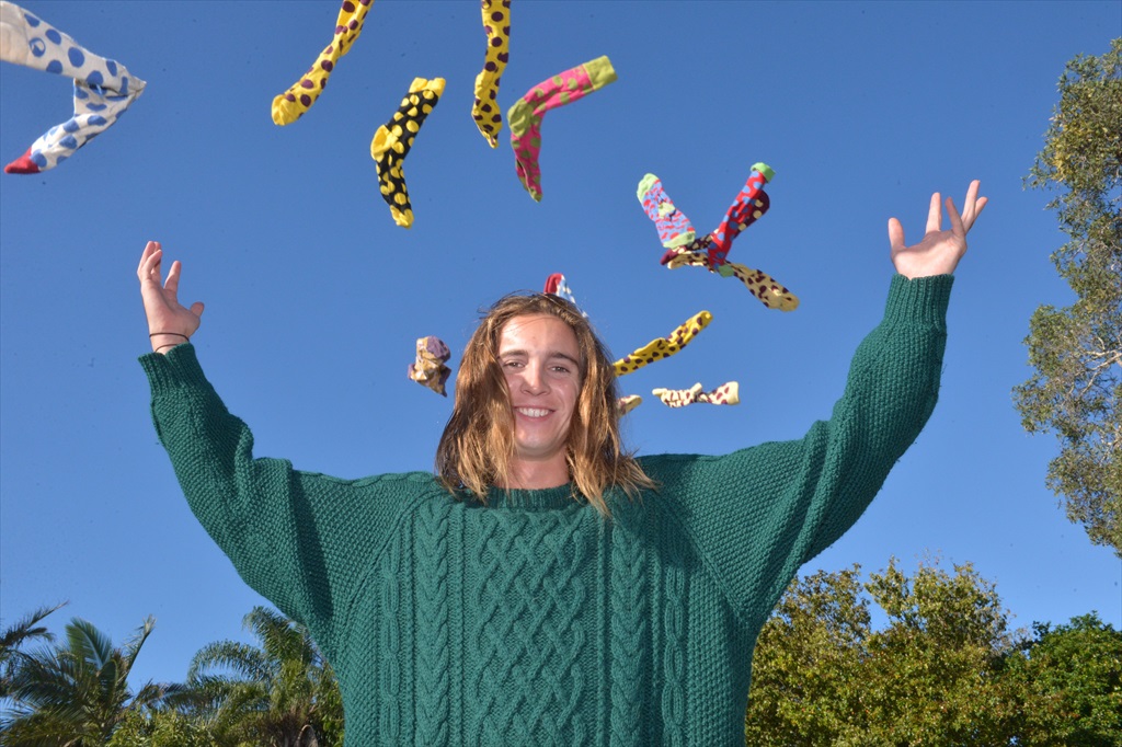 Brock Sykes has a company called Odd Pears, selling socks in threes. Brock Sykes has a company called Odd Pears, selling socks in threes.