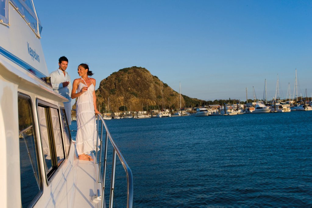 Sailing on the water in Keppel Bay Marina, enjoying a glass of crisp white wine. Photo Courtesy of Tourism and Events Queensland. Sailing on the water in Keppel Bay Marina, enjoying a glass of crisp white wine. Photo Courtesy of Tourism and Events Queensland.