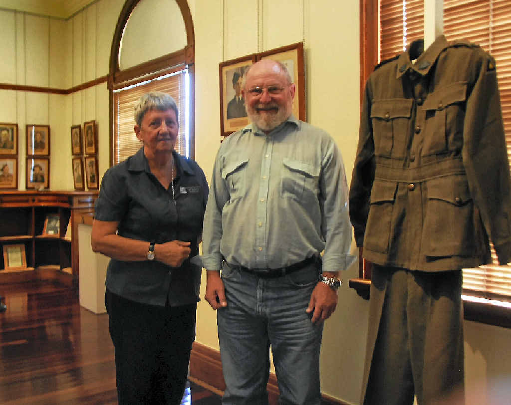Lyn Lee and Wes Walker at the Lest We Forget exhibition. Lyn Lee and Wes Walker at the Lest We Forget exhibition.