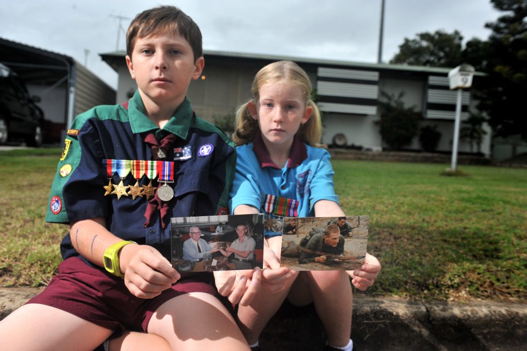 Erin and Mason Beel have proudly marched on behalf of lost family members since the time they could walk. Mason holds a photo of his late great grandfather William Allsopp. Erin holds a photo of her late uncle Paul Humphreys. Erin and Mason Beel have proudly marched on behalf of lost family members since the time they could walk. Mason holds a photo of his late great grandfather William Allsopp. Erin holds a photo of her late uncle Paul Humphreys.