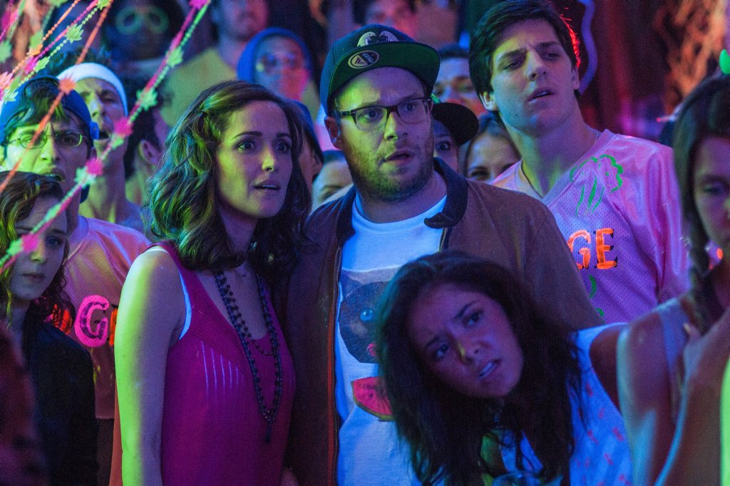 Rose Byrne and Seth Rogen play new parents in Bad Neighbours. Rose Byrne and Seth Rogen play new parents in Bad Neighbours.