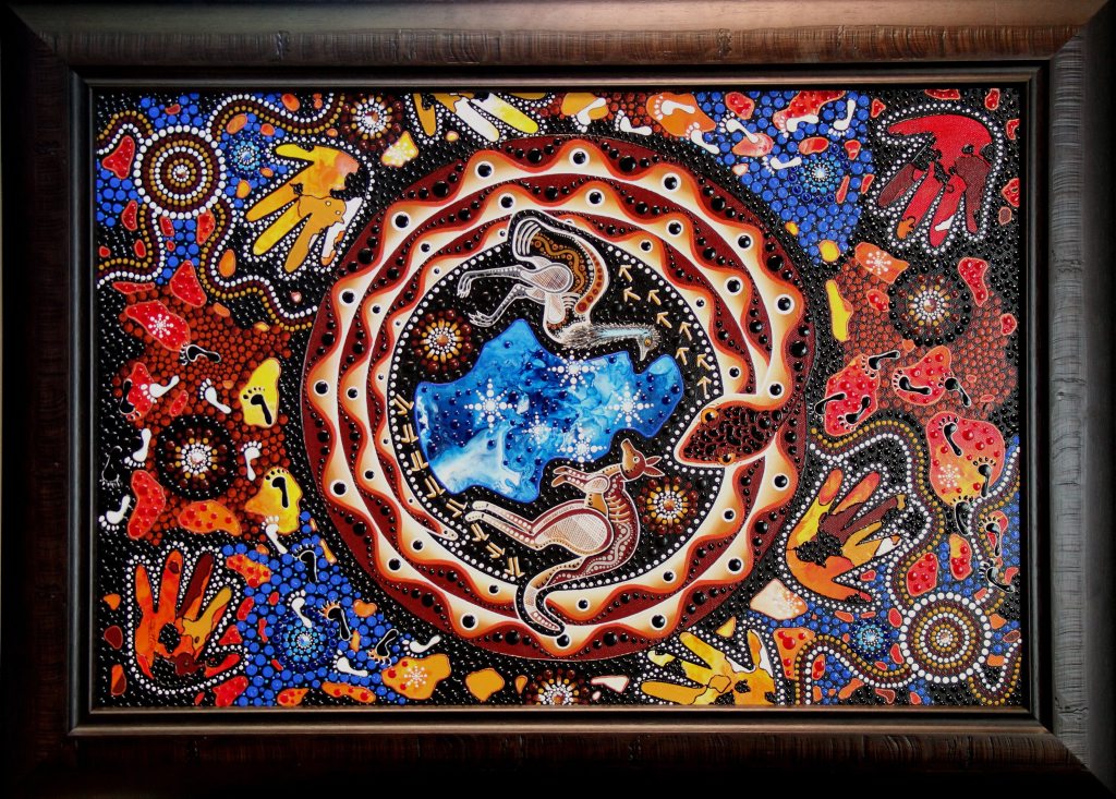 Chern'ee Sutton's Ajarku Muruu artwork that will be taken back to England by the royal couple. Photo: contributed Chern'ee Sutton's Ajarku Muruu artwork that will be taken back to England by the royal couple. Photo: contributed