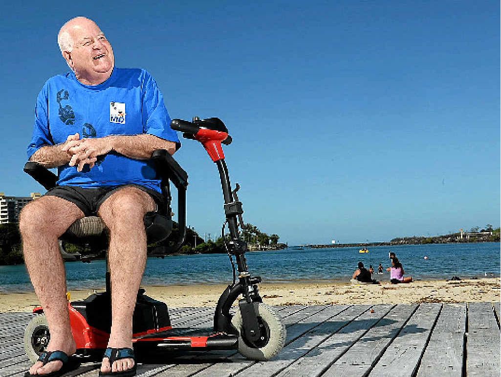 POSITIVE: Kevin Gleeson has motor neurone disease. He communicates with the help of a tablet but says he’s one of the lucky ones. POSITIVE: Kevin Gleeson has motor neurone disease. He communicates with the help of a tablet but says he’s one of the lucky ones.