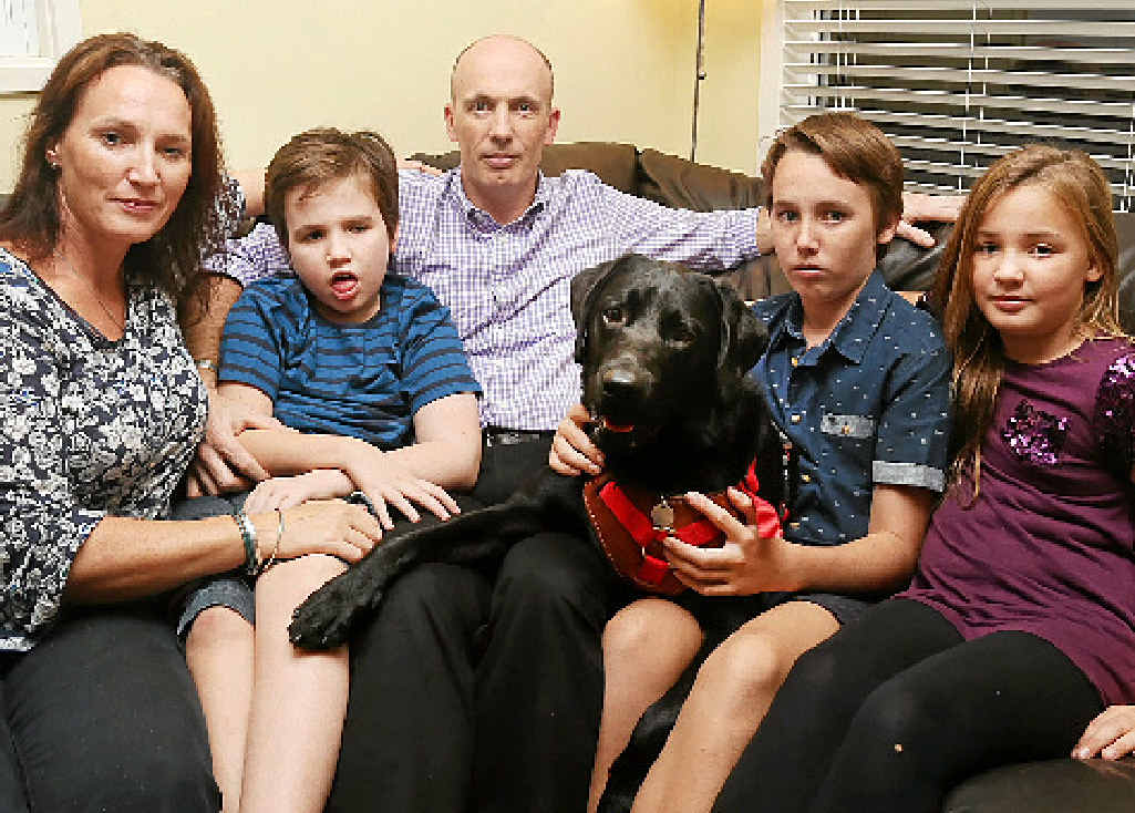VISA BATTLE: Noosaville GP Stephen Grandison with his family (from left) Sarah, Tom, Zeus, Ben and Katie. VISA BATTLE: Noosaville GP Stephen Grandison with his family (from left) Sarah, Tom, Zeus, Ben and Katie.