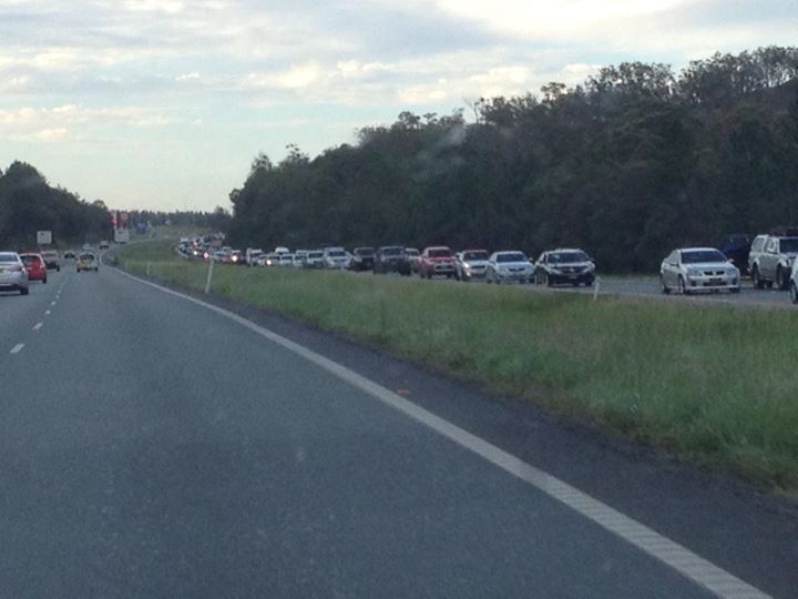 Congestion on the Bruce Hwy. Congestion on the Bruce Hwy.