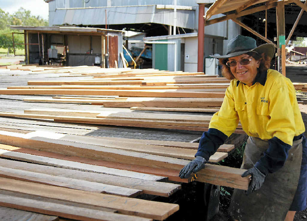 The timber is checked and sorted for different uses. The timber is checked and sorted for different uses.
