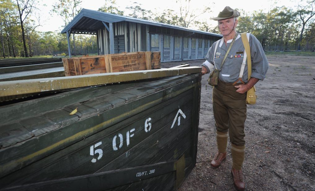 Toogoom and District RSL Sub Branch president Ken Higgins in front of a Lysaght hut from the Vietnam war that the army has erected for Vietnam Veterans at Toogoom. Toogoom and District RSL Sub Branch president Ken Higgins in front of a Lysaght hut from the Vietnam war that the army has erected for Vietnam Veterans at Toogoom.