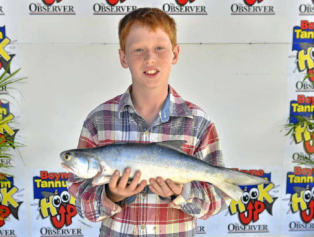 FAMILY FUN: Tomas Carige snags a beauty at last year’s Boyne Tannum HookUp. FAMILY FUN: Tomas Carige snags a beauty at last year’s Boyne Tannum HookUp.