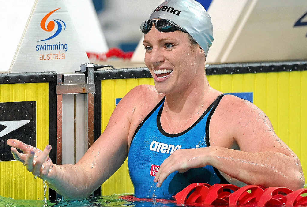 Emily Seebohm celebrates winning the final of the women’s 50m backstroke at the 2014 Australian Swimming Championships at Brisbane Aquatic Centre last month. Emily Seebohm celebrates winning the final of the women’s 50m backstroke at the 2014 Australian Swimming Championships at Brisbane Aquatic Centre last month.