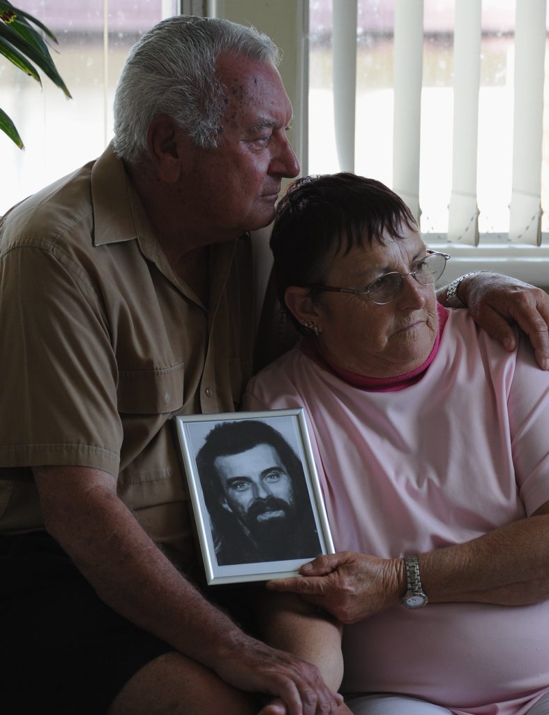Parents of missing man Robert Cross, Bill and Jan Cross laid him to rest at the Maryborough Cemetery last week. Parents of missing man Robert Cross, Bill and Jan Cross laid him to rest at the Maryborough Cemetery last week.