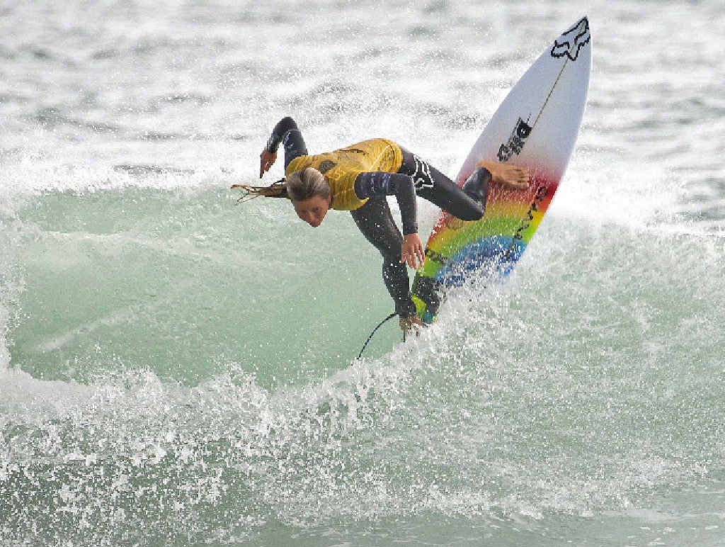 TITLE LOOMS: Keely Andrew continues to storm through the Port Taranaki Pro draw. TITLE LOOMS: Keely Andrew continues to storm through the Port Taranaki Pro draw.