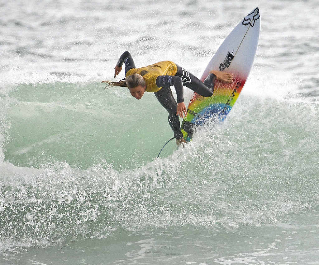 TITLE LOOMS: Keely Andrew continues to storm through the Port Taranaki Pro draw. TITLE LOOMS: Keely Andrew continues to storm through the Port Taranaki Pro draw.