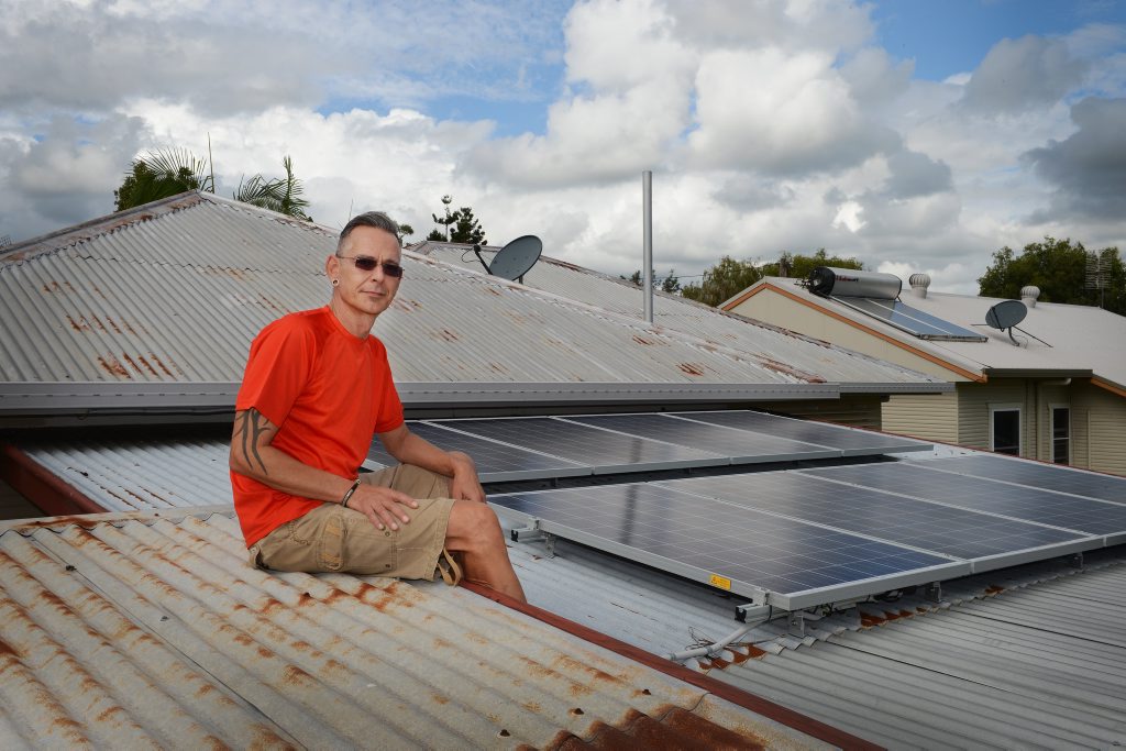 Reiner Becker, of East Lismore, had some solar panel installed on his house. Reiner Becker, of East Lismore, had some solar panel installed on his house.