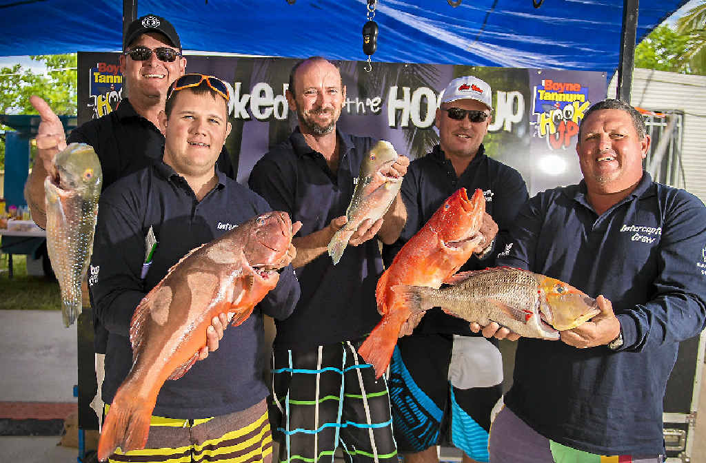 The Inceptor crew show off their catches from the weekend’s Boyne Tannum HookUp. The Inceptor crew show off their catches from the weekend’s Boyne Tannum HookUp.