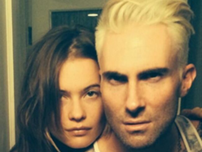 Adam Levine and Behati Prinsloo (c) Twitter Adam Levine and Behati Prinsloo (c) Twitter