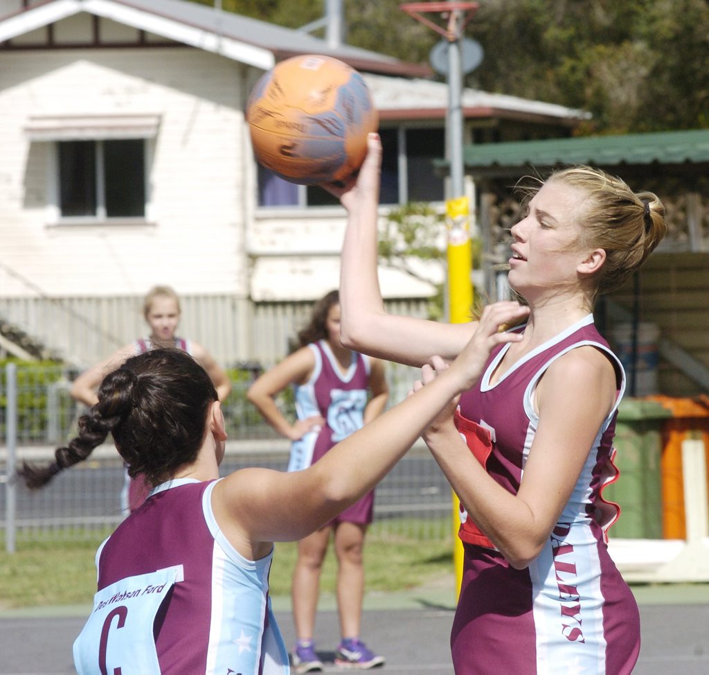 Courteney Watson spies another pass for her Daleys Diamonds side during the latest Lismore Netball Association action. Courteney Watson spies another pass for her Daleys Diamonds side during the latest Lismore Netball Association action.