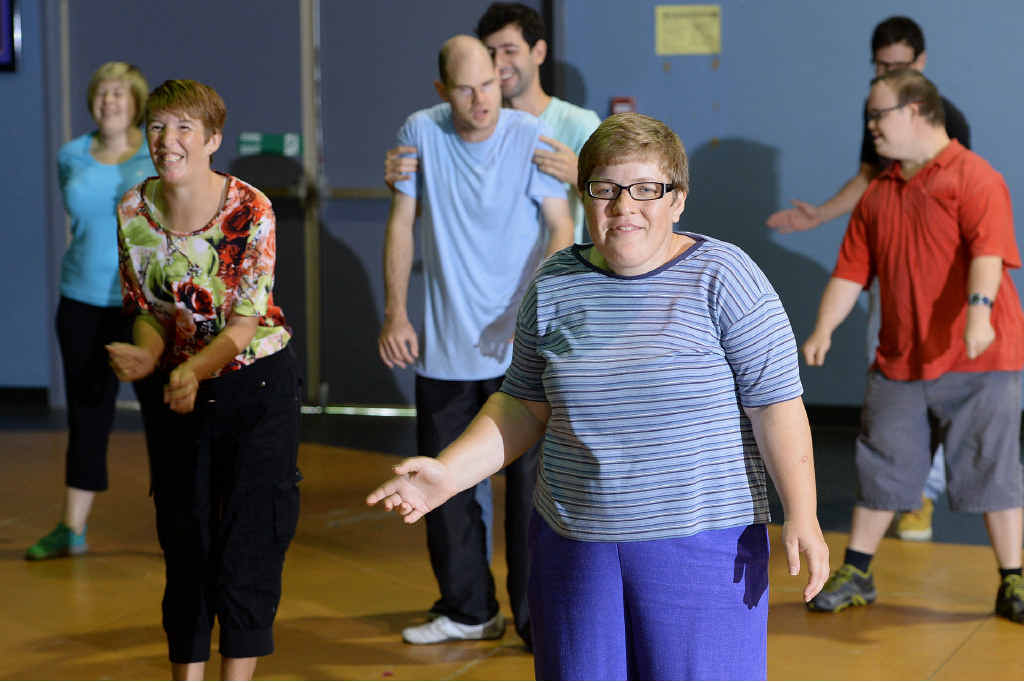 CATS clients prepare for a performance of street dance.