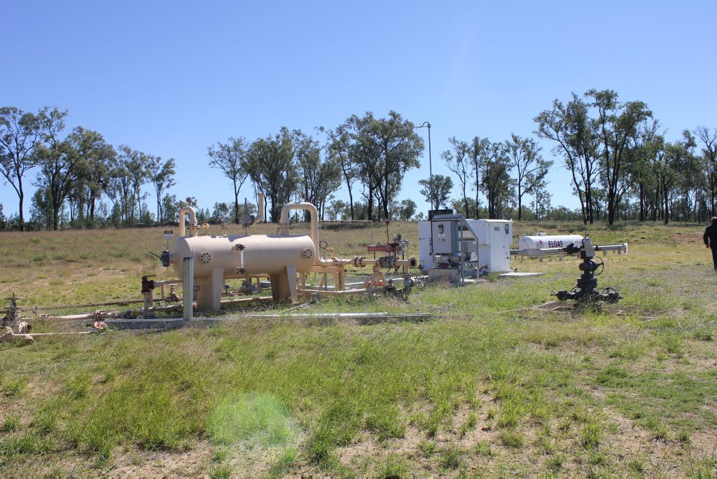 An disused gas well and separator station on private property near Roma. Photo: Hamish Broome / The Northern Star An disused gas well and separator station on private property near Roma. Photo: Hamish Broome / The Northern Star