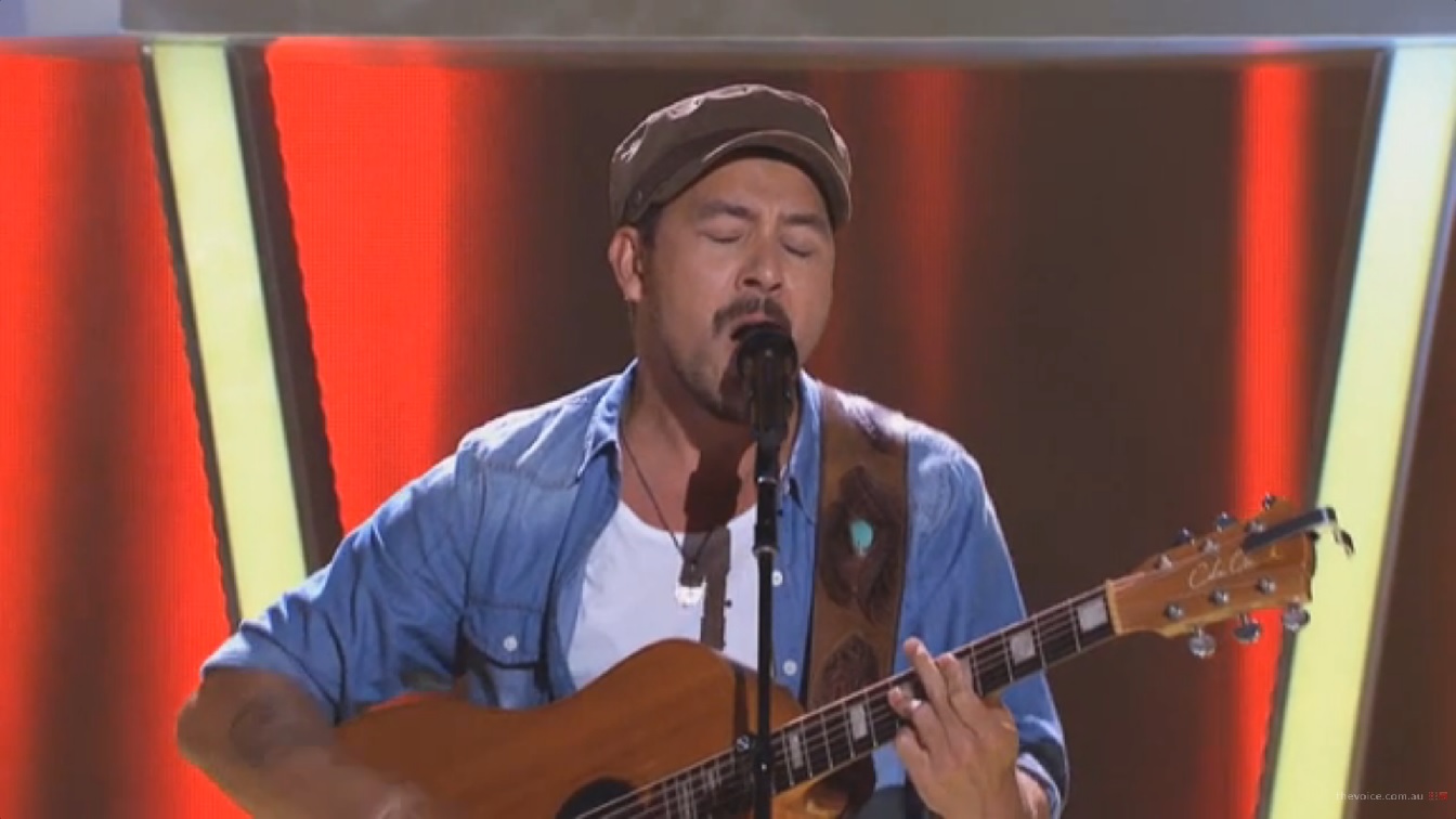 Dallas James performing on The Voice. Dallas James performing on The Voice.