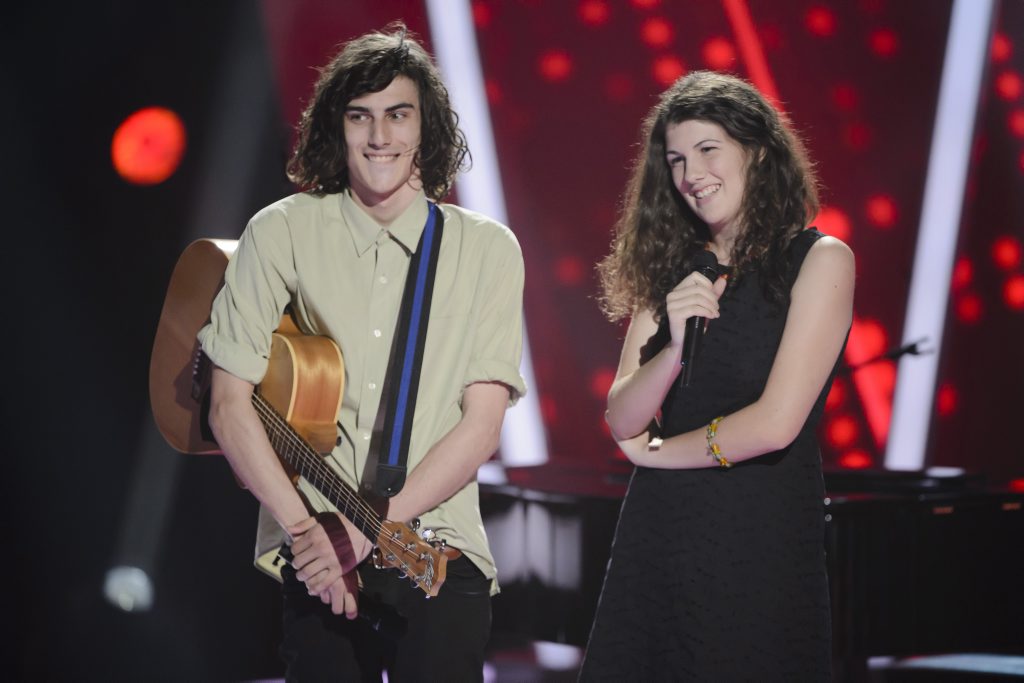 Brother and sister duo Gabriel and Cecilia Brandolini, from Clunes NSW, pictured on The Voice Australia. Brother and sister duo Gabriel and Cecilia Brandolini, from Clunes NSW, pictured on The Voice Australia.