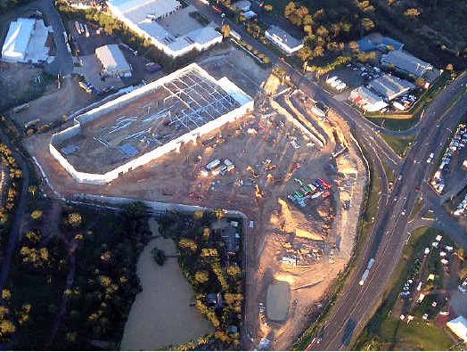 Gympie pilot Chris De Vere took this aerial photo of the $35 million Bunnings Warehouse being built on the corner of the Bruce Hwy and Hall Rd. Gympie pilot Chris De Vere took this aerial photo of the $35 million Bunnings Warehouse being built on the corner of the Bruce Hwy and Hall Rd.