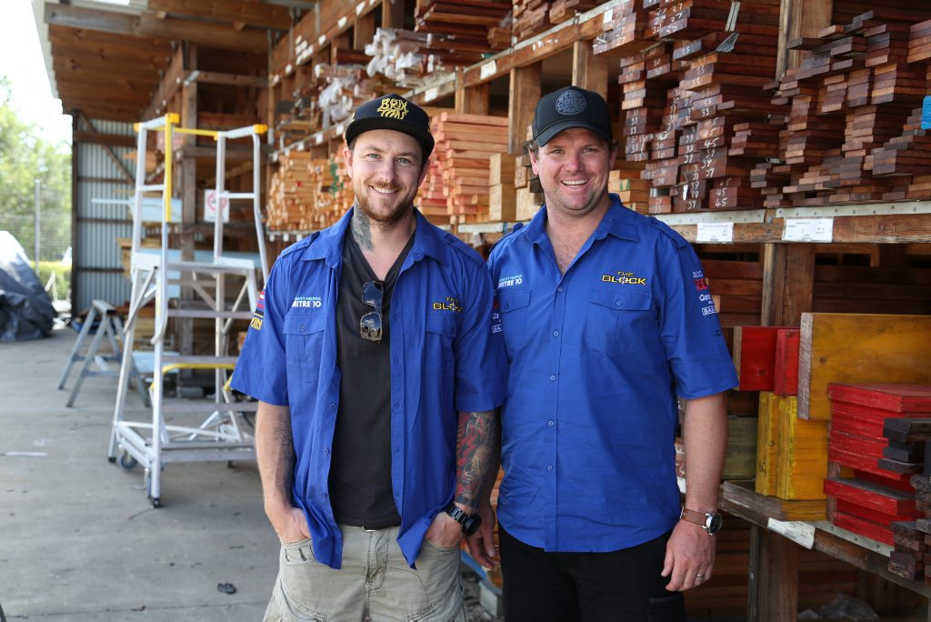Dale Vine, left, with The Block team mate Brad Cranfield. Dale Vine, left, with The Block team mate Brad Cranfield.