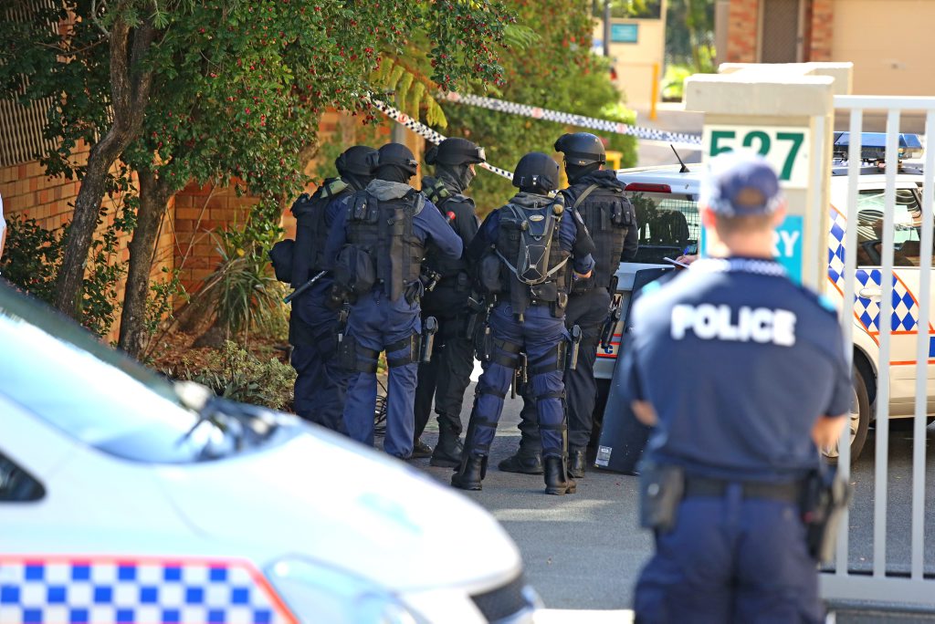 Police are negotiating with a man at Currumbin. Police are negotiating with a man at Currumbin.