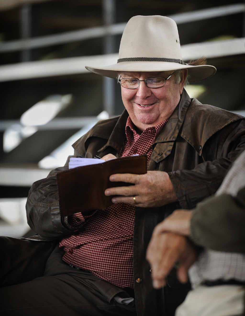 HARD YARDS: JBS cattle buyer John Norris at the sales yesterday. PHOTO: JOJO NEWBY HARD YARDS: JBS cattle buyer John Norris at the sales yesterday. PHOTO: JOJO NEWBY