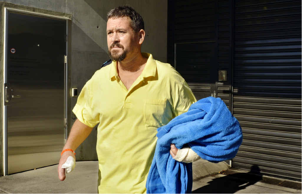 ACCUSED: Mark Tear, one of the men accused of making explosives, leaves Ipswich Police Station after a court appearance last year. ACCUSED: Mark Tear, one of the men accused of making explosives, leaves Ipswich Police Station after a court appearance last year.