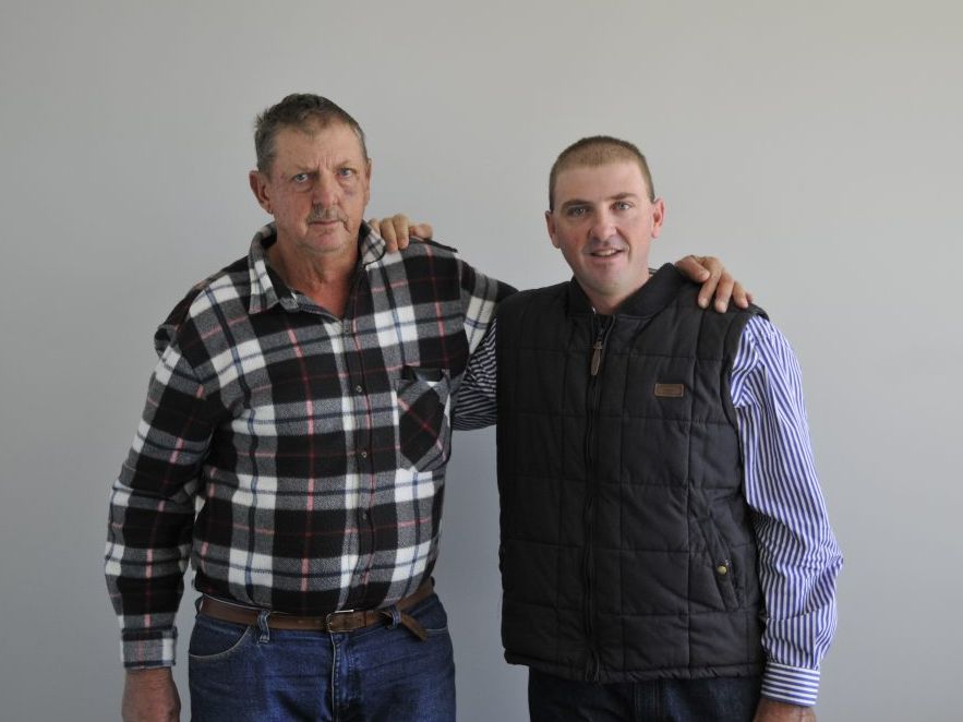 Ian Weier (left) with his son Brent who was fired from the Toowoomba Regional Council parks and gardens department. Ian Weier (left) with his son Brent who was fired from the Toowoomba Regional Council parks and gardens department.