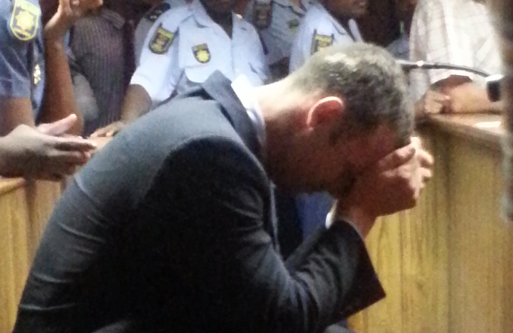 Oscar Pistorius.. a broken man. Oscar Pistorius.. a broken man.