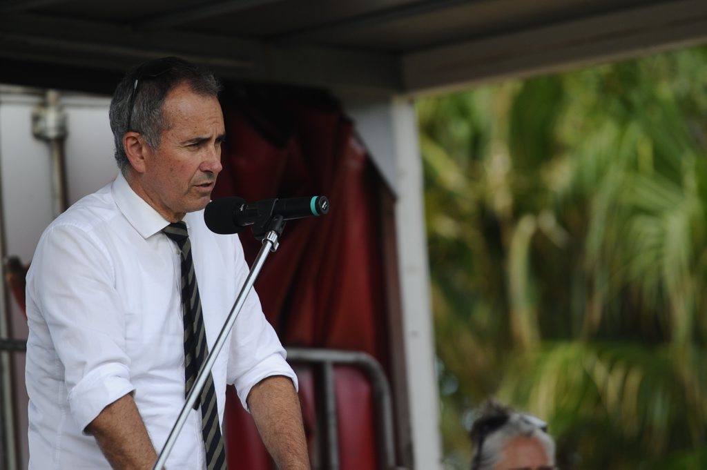 Member for Clarence Chris Gulaptis at the Truck Drivers Memorial service on Saturday. Photo JoJo Newby / The Daily Examiner Member for Clarence Chris Gulaptis at the Truck Drivers Memorial service on Saturday. Photo JoJo Newby / The Daily Examiner