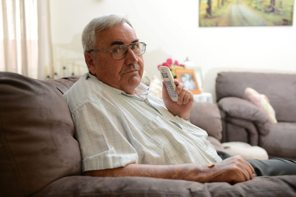 Image for sale: Niel Cubit received a call from what he believes was a call centre phone scam trying to get his bank details. Photo: Sarah Harvey / The Queensland Times