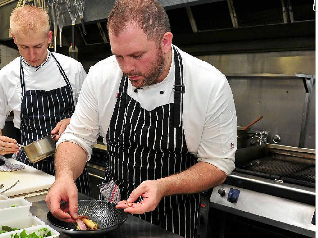 IT’S ALL IN THE DETAIL: berardos head chef Geoffrey Marcq (left) and executive chef Tim Montgomery. IT’S ALL IN THE DETAIL: berardos head chef Geoffrey Marcq (left) and executive chef Tim Montgomery.