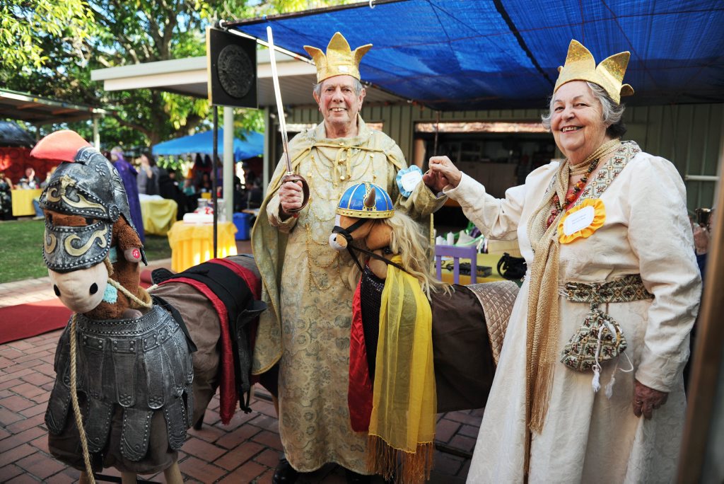 Image for sale: Peter and Marie Eardley-Harris celebrating their 60th wedding anniversary with a recommitment ceremony and medieval pageantry.