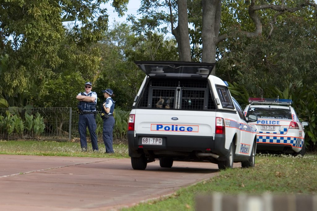 Police guard a reportedly stolen car at a McGregor St address, Monday, May 19, 2014. Photo Kevin Farmer / The Chronicle Police guard a reportedly stolen car at a McGregor St address, Monday, May 19, 2014. Photo Kevin Farmer / The Chronicle
