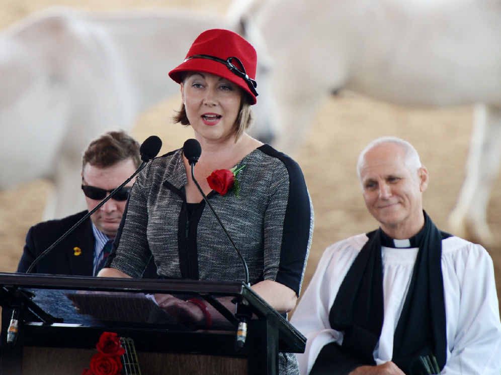 EULOGY: Graeme Acton’s daughter Victoria gave the eulogy with her brother Tom. EULOGY: Graeme Acton’s daughter Victoria gave the eulogy with her brother Tom.