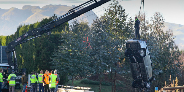 Hina Hamahona died after smashing through a crash barrier by a bridge near Havelock North. Photo / Warren Buckland Hina Hamahona died after smashing through a crash barrier by a bridge near Havelock North. Photo / Warren Buckland