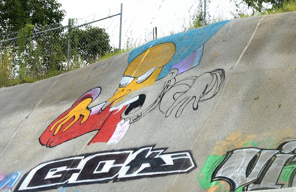 A Mr Burns graffiti tag off the motorway. A Mr Burns graffiti tag off the motorway.