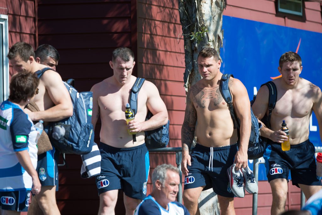 Paul Gallen, Anthony Watmough and Ryan Hoffman. Paul Gallen, Anthony Watmough and Ryan Hoffman.