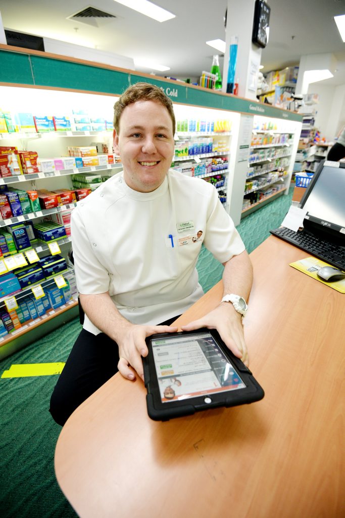 Malouf Pharmacies Rockhampton Pharmacist Mikael Francis is excited about the launch of the first medical management app in Rockhampton to help patients and customers manage and order their medication with convenience. Photo Allan Reinikka / The Morning Bulletin Malouf Pharmacies Rockhampton Pharmacist Mikael Francis is excited about the launch of the first medical management app in Rockhampton to help patients and customers manage and order their medication with convenience. Photo Allan Reinikka / The Morning Bulletin