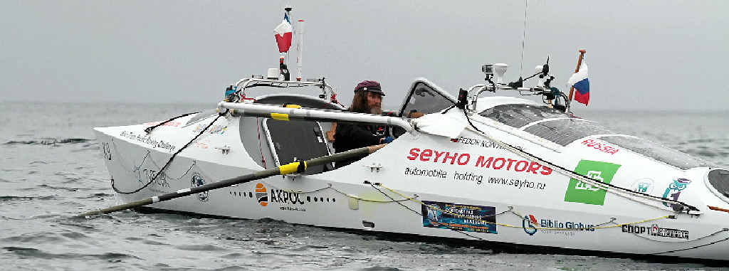 OARSOME EFFORT: Russian adventurer Fedor Konyukhov is expected to make landfall at Mooloolaba next Thursday or Friday. OARSOME EFFORT: Russian adventurer Fedor Konyukhov is expected to make landfall at Mooloolaba next Thursday or Friday.
