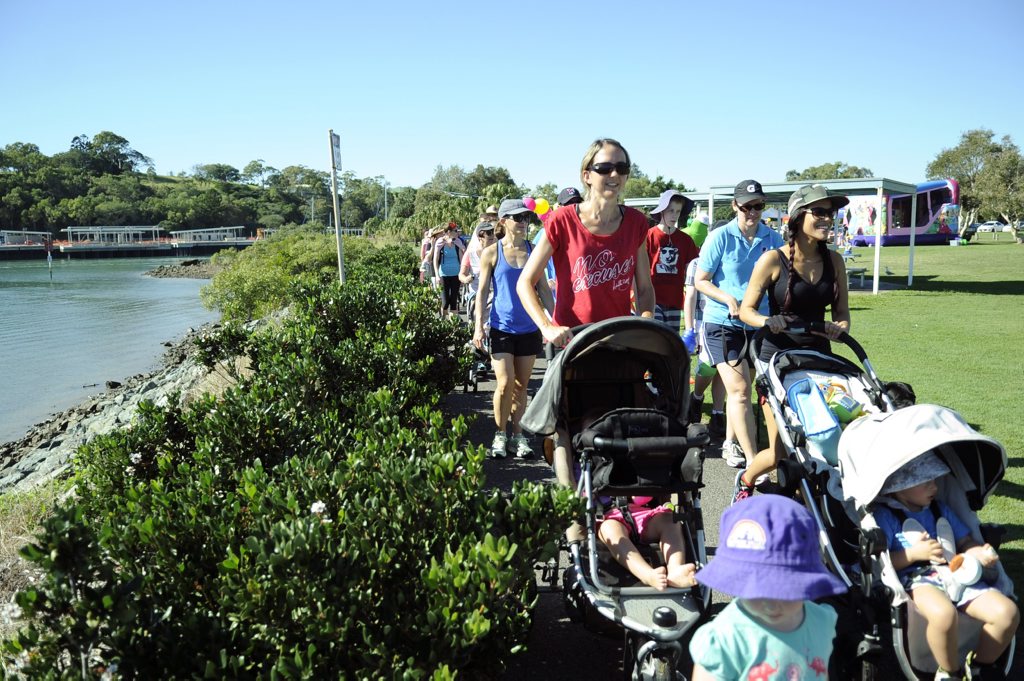Participants at the Mater Little Miracles 5km fun run and walk at the Gladstone Marina. Photo Kerry Thomas / The Observer